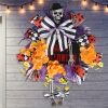 Halloween Skull Door Hanging Flower Garland Horror Party Outdoor Decoration Ornaments Holiday Pendant