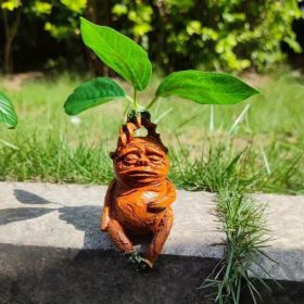 1pc Grass Resin Statue, Unique Micro Landscape Ornament For Outdoor And Indoor Decoration, Halloween Party Decorations