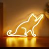 1pc LED Neon Sign Cat-shaped Night Lights, 5V USB Power Supply Neon Lamp With 2 Hooks For Home Bedroom Dorm Party