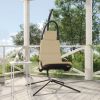 Garden Swing Chair with Cushion Cream Oxford Fabric and Steel