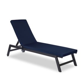 Outdoor Lounge Chair Cushion Replacement Patio Funiture Seat Cushion Chaise Lounge Cushion(NAVY BLUE Color)