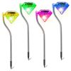 4Pcs Solar Garden Light Outdoor Diamond LED Light IP65 Waterproof Stake Decorative Lamp