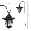 Hanging Solar Coach Lights- 26'' Outdoor Lighting with Hanging Hooks for Garden, Path, Landscape, Patio, Driveway, Walkway- Set of 2 by Pure Garden