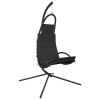 Garden Swing Chair with Cushion Dark Gray Oxford Fabric&Steel