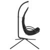 Garden Swing Chair with Cushion Dark Gray Oxford Fabric&Steel