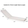 2PCS Set Outdoor Lounge Chair Cushion Replacement Patio Funiture Seat Cushion Chaise Lounge Cushion (Beige)