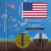 30 ft. Aluminum Telescopic Flag Pole Kit Flagpole 3'x5' US Flag & Ball Top for Commercial Residential Outdoor