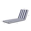 2PCS Outdoor Lounge Chair Cushion Replacement Patio Funiture Seat Cushion Chaise Lounge Cushion-blue/white stripe