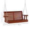 2 Seater Outdoor Patio Swing Chair-Brown (Swiship ship)( Prohibited by WalMart )