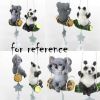 Cute Forest Animal Wind Chimes Panda Swing Resin Bells Room Hanging Decoration