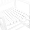 68.5*86*115CM Square Wooden Rocking Chair Wavy Backboard White