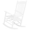 68.5*86*115CM Square Wooden Rocking Chair Wavy Backboard White