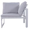 [Not allowed to sell to Wayfair]Industrial Style Outdoor Sofa Combination Set With 2 Love Sofa; 1 Single Sofa; 1 Table; 2 Bench