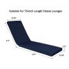 Outdoor Lounge Chair Cushion Replacement Patio Funiture Seat Cushion Chaise Lounge Cushion(NAVY BLUE Color)