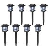 8pcs White LED Solar Lantern Torch Light Garden Landscape Lighting