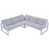 [Not allowed to sell to Wayfair]Industrial Style Outdoor Sofa Combination Set With 2 Love Sofa; 1 Single Sofa; 1 Table; 2 Bench