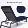 Outdoor Lounge Chair Cushion Replacement Patio Funiture Seat Cushion Chaise Lounge Cushion(NAVY BLUE Color)