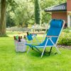 2PCS Portable High Strength Beach Chair with Adjustable Headrest Blue