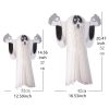 2 Pieces Halloween Hanging Ghost Flying Ghost Ornament for Tree Window Patio Lawn Garden Party Decor