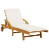 Sun Loungers 2 pcs with Cushions 78.7"x26.8"x32.7" Solid Wood Acacia