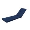 2PCS Set Outdoor Lounge Chair Cushion Replacement Patio Funiture Seat Cushion Chaise Lounge Cushion-Navy Blue