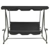 Outdoor Swing Bench with Canopy Anthracite