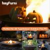 Fireproof Refractory Imitated Pumpkin Gas Log for Indoor Outdoor Fireplaces, Fire Pit, Halloween Decor,Ceramic Fire Logs,Yellow,7 inch