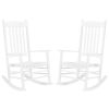 68.5*86*115CM Square Wooden Rocking Chair Wavy Backboard White