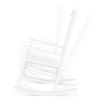 68.5*86*115CM Square Wooden Rocking Chair Wavy Backboard White