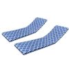 2PCS Set Outdoor Lounge Chair Cushion Replacement Patio Funiture Seat Cushion Chaise Lounge Cushion (Blue Striped Color)