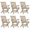 7 Piece Patio Dining Set Gray Solid Wood Teak