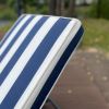 2PCS Outdoor Lounge Chair Cushion Replacement Patio Funiture Seat Cushion Chaise Lounge Cushion-blue/white stripe