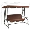 Outdoor Swing Bench with Canopy Coffee