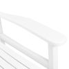 68.5*86*115CM Square Wooden Rocking Chair Wavy Backboard White