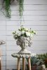 Cement Bust Wall Planter - Indoor Outdoor Home Garden Decor, 8" x 4" x 9"