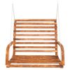 Swing Bench Solid Wood Bent with Teak Finish 49.6"x24.8"x36.2"