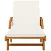 Sun Loungers 2 pcs with Cushions 78.7"x26.8"x32.7" Solid Wood Acacia