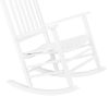 68.5*86*115CM Square Wooden Rocking Chair Wavy Backboard White