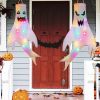 2pcs, 47" Halloween Ghost Windsocks Decorations With LED Light Outdoor Halloween Decorations Hanging Ghost Windsocks Décor For Halloween