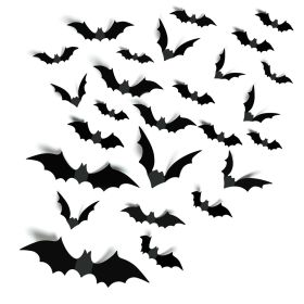 Halloween Party Decor 180 Realistic 3D Black Bat Stickers for  Creepy Home Decor (size: 180pcs)