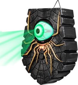 Halloween Doorbell, Haunted Doorbell Animated Eyeball Halloween Decor with Spooky Sounds (Color: Q3)