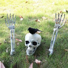 Realistic Skeleton Stakes Halloween Decorations for Garden (Color: set1)