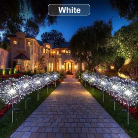 1 Pack Solar Firework Light Outdoor, IP65 Waterproof Solar Garden Flower Lights With 8 Lighting Modes, Decorative Fairy Lights With Stake (Color: White, size: 8 Mode 150LEDS)