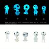 10pcs Glow-in-the-Dark Fairy Garden Accessories - Miniature Alien Elves, Ghost Kit for Micro Landscape Decoration