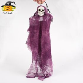 Halloween Hanging Ghost,Hanging Skeleton Ghost, Halloween Party Decoration (Color: Purple)