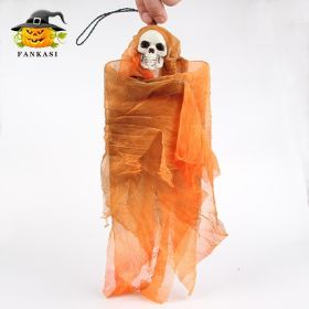 Halloween Hanging Ghost,Hanging Skeleton Ghost, Halloween Party Decoration (Color: Orange)