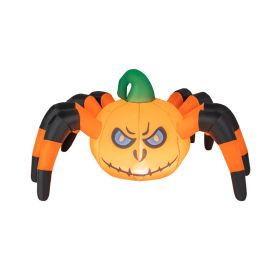 5 Feet Happy Halloween Inflatable Scare Monster (Color: Orange)