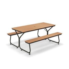 6 Feet Outdoor Picnic Table Bench Set for 6-8 People Be the first to review this product Item No: 13472895 (Color: Brown)