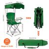 Foldable Beach Canopy Chair Sun Protection Camping Lawn Canopy Chair 330LBS Load Folding Seat