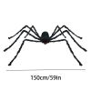 Halloween Giant Black Plush Spider Decoration Props, Outdoor Halloween Party Decor